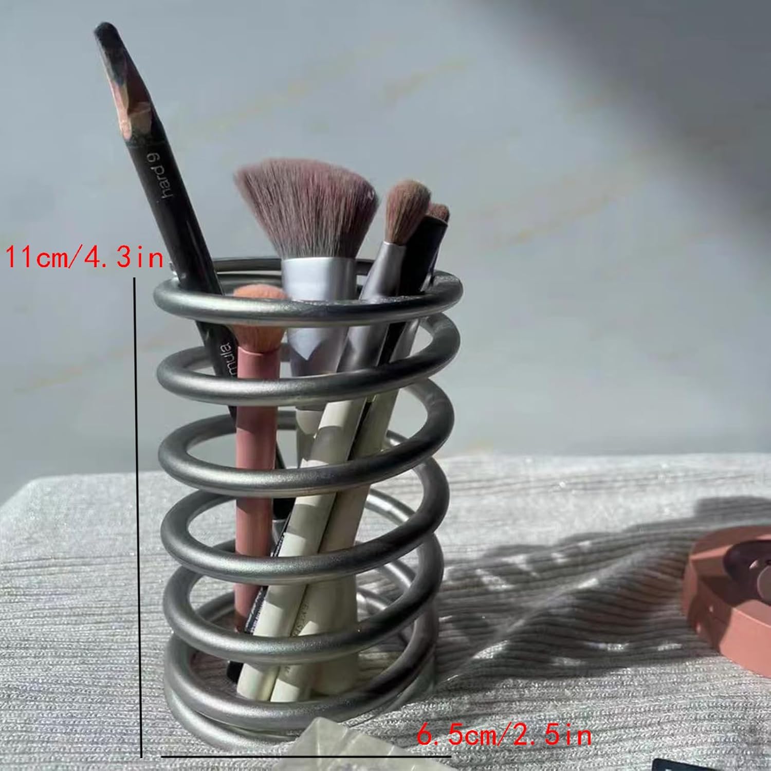 Spring-Shape Stainless Steel Toothbrush Holder