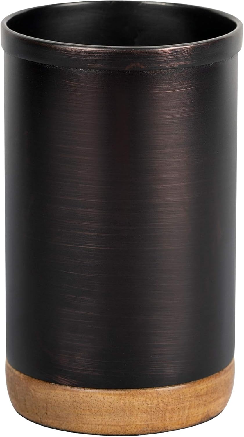 Styled salty tumbler and brush holder