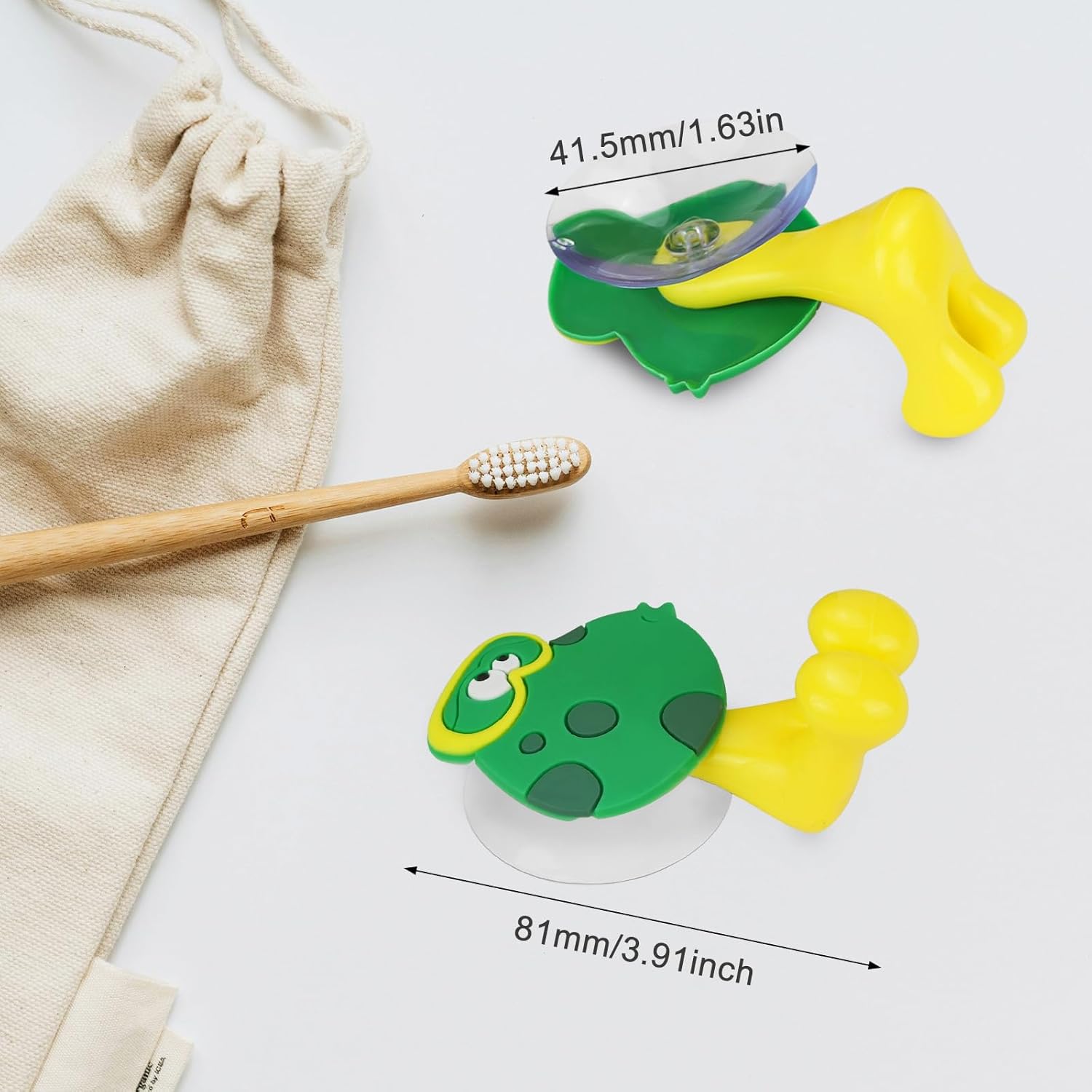 10PCS Cute Animal Toothbrush Holder with Suction Cup Multi-Functional Bathroom Home Organizer