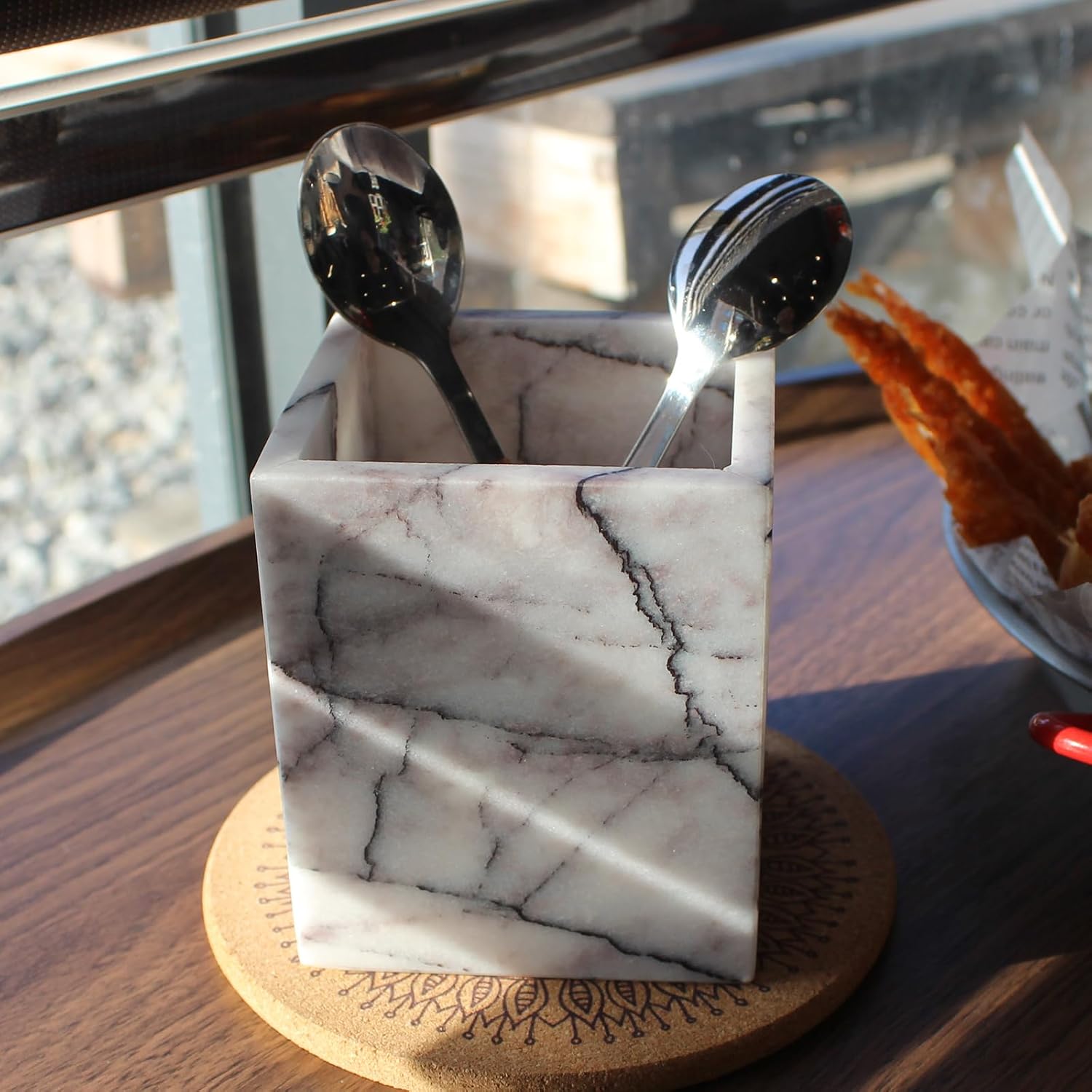 Elegant Natural Marble Toothbrush Holder for Your Bathroom