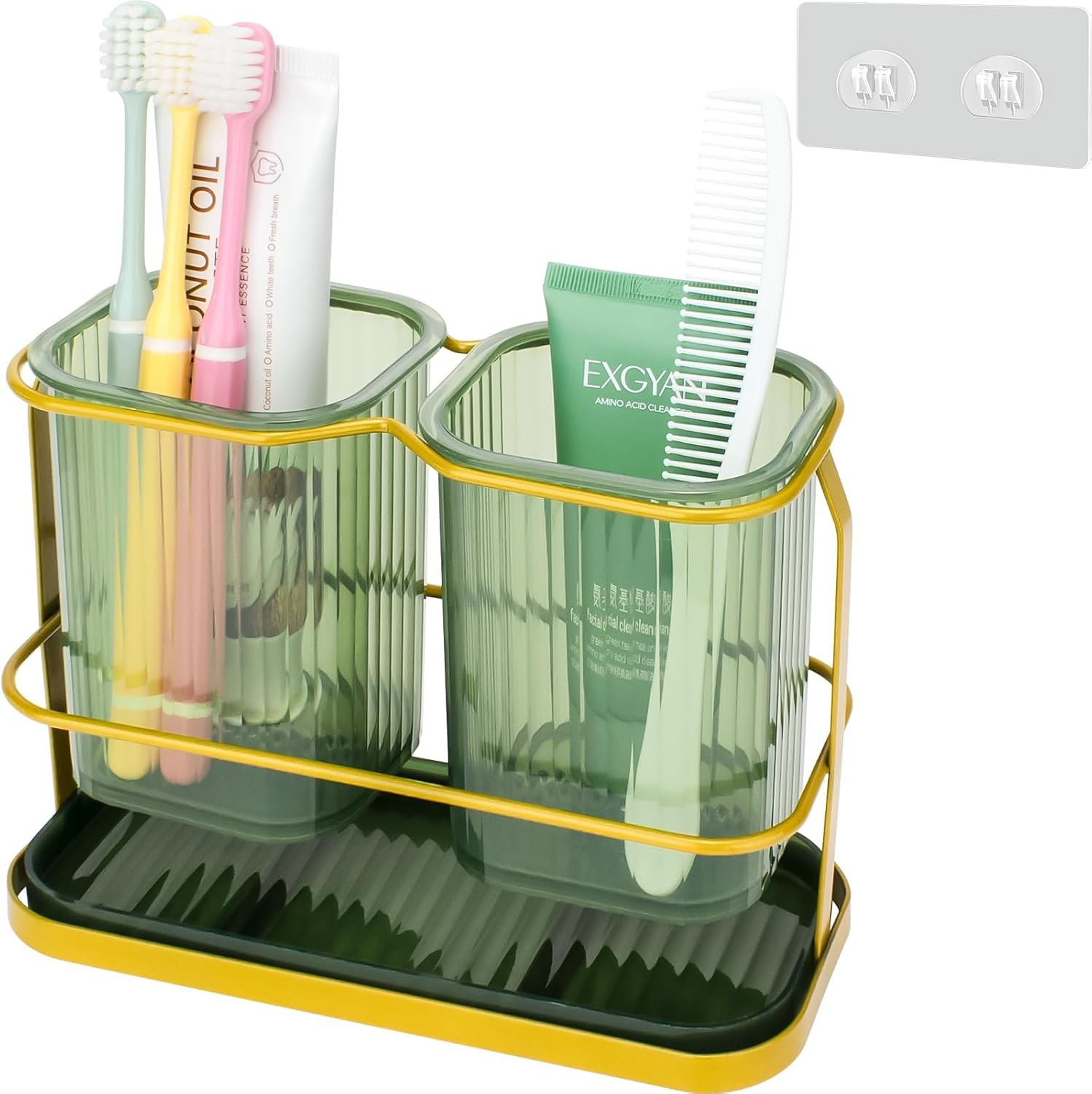 Stylish Space-Saving Wall-Mounted Toothbrush Holder