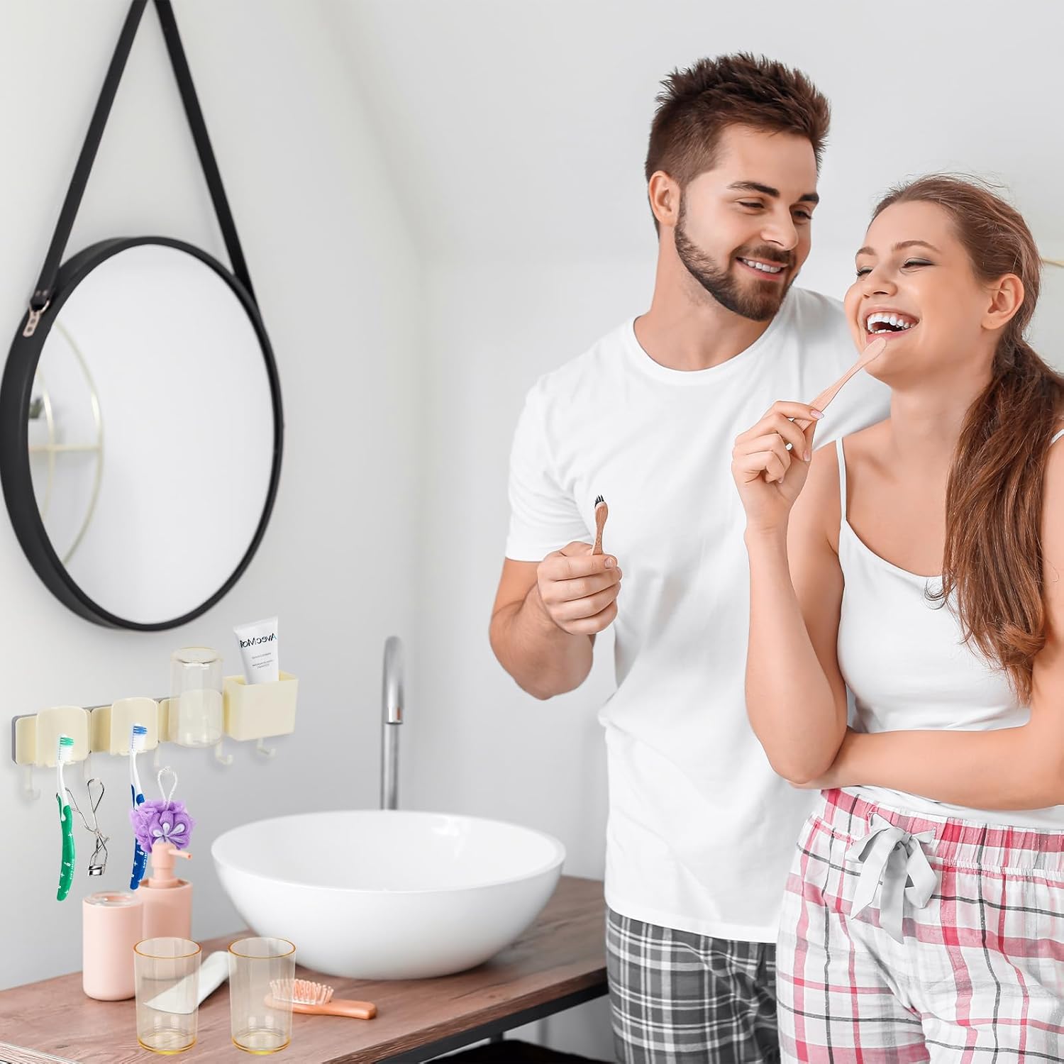 Koulate 3-Slot Wall Mounted Toothbrush Holder