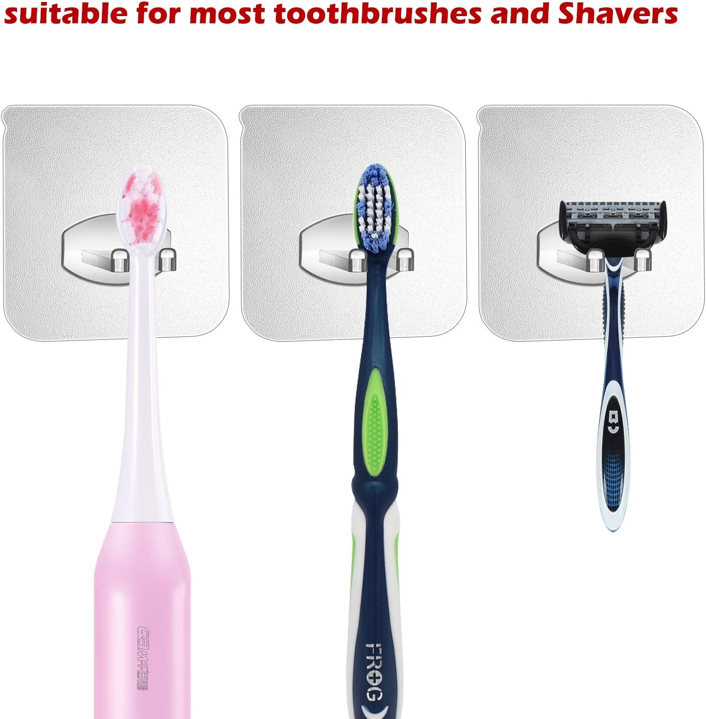 Guatbsecure 6PCS Adhesive Toothbrush Holder