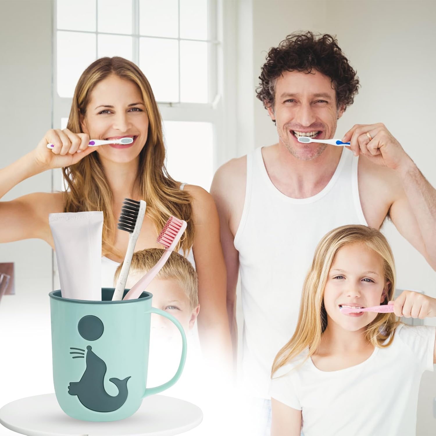Unique Toothbrush Cup 4-Pack for Bathroom