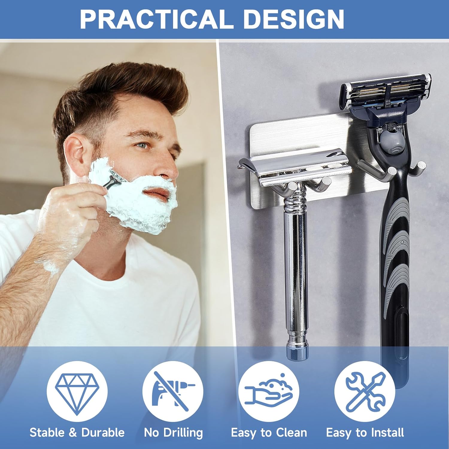 Oukimly Wall Mounted Toothbrush Holder