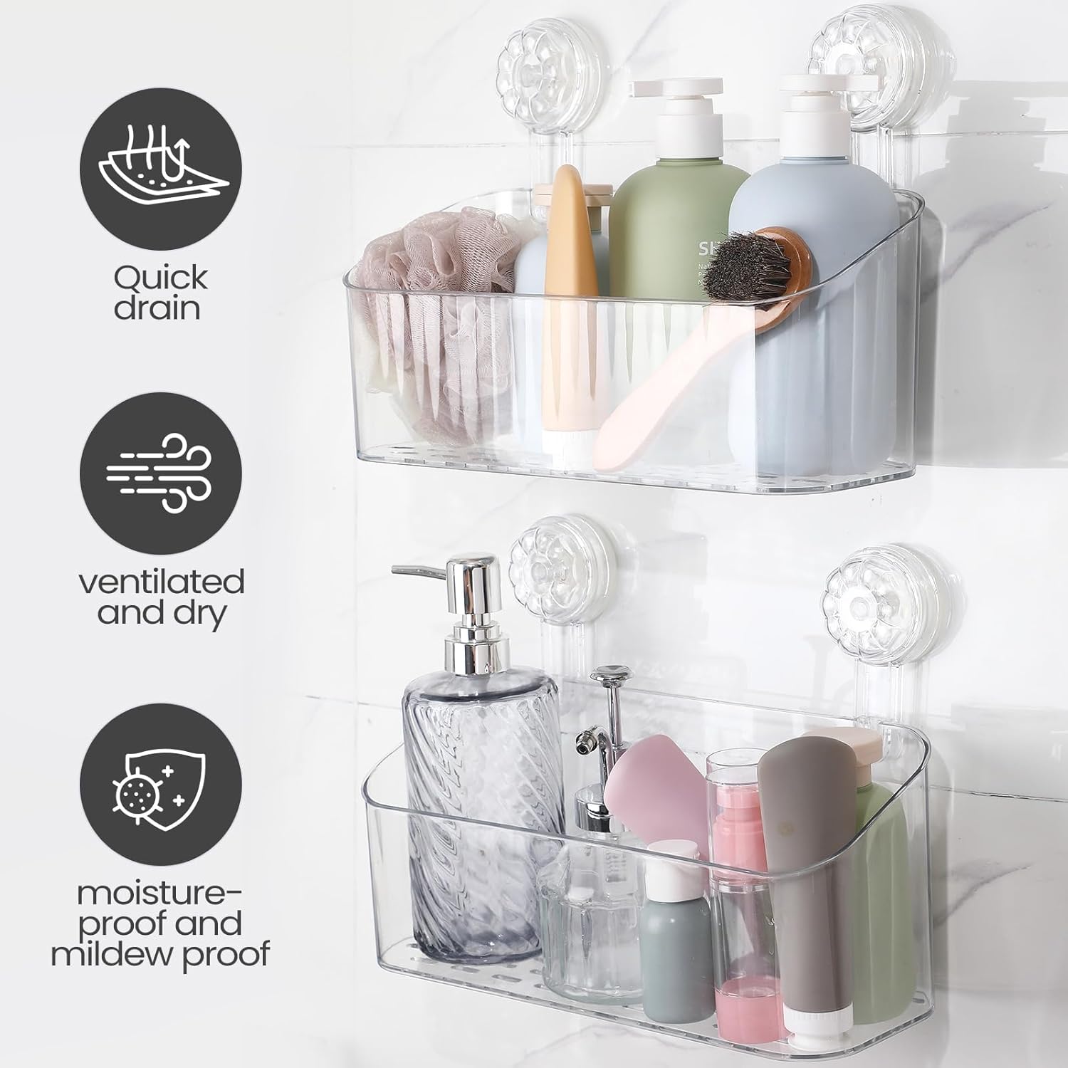 3-Pack Bath Toy Storage Holder