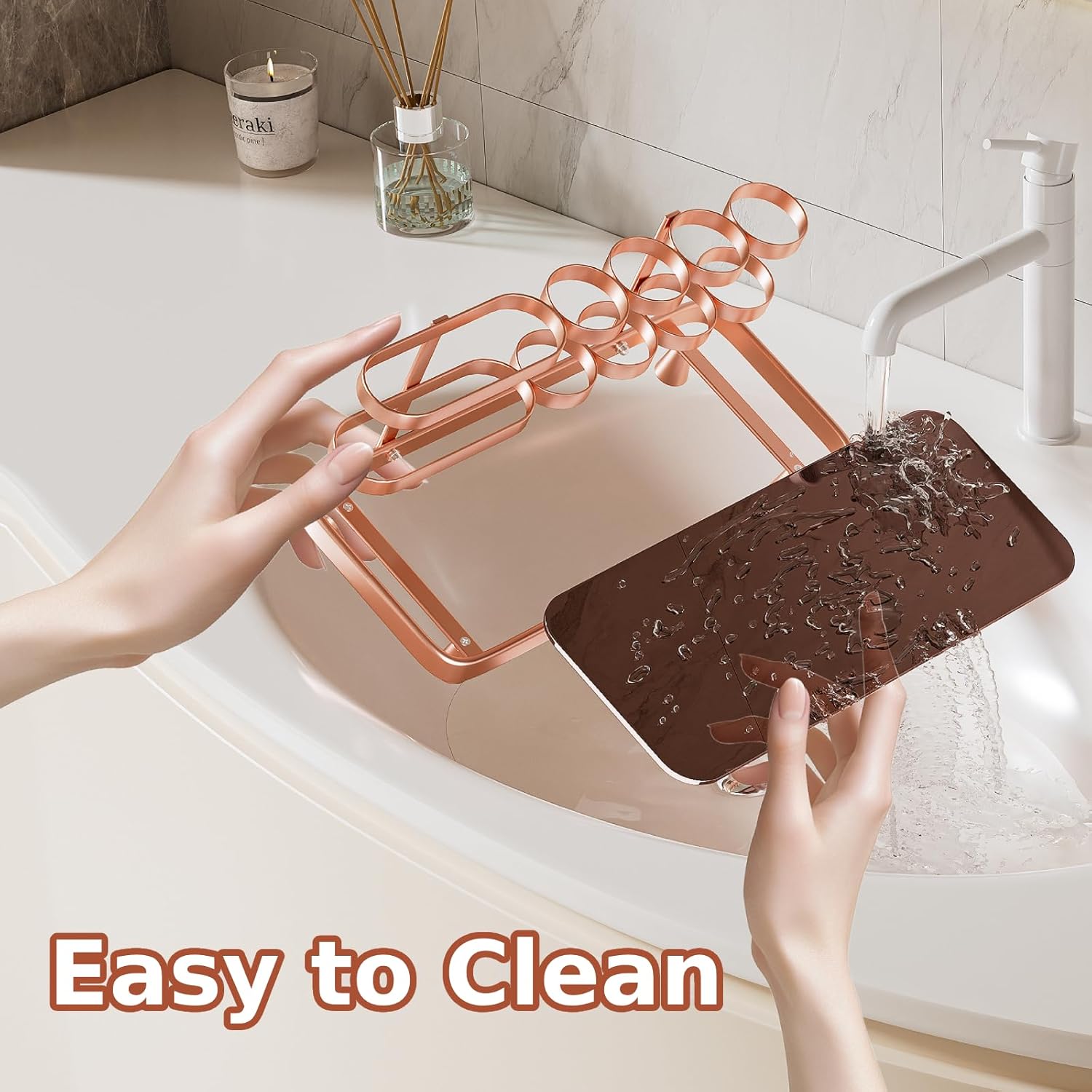 Electric Toothbrush Holder - Rose Gold Design for Clean and Convenient Daily Use