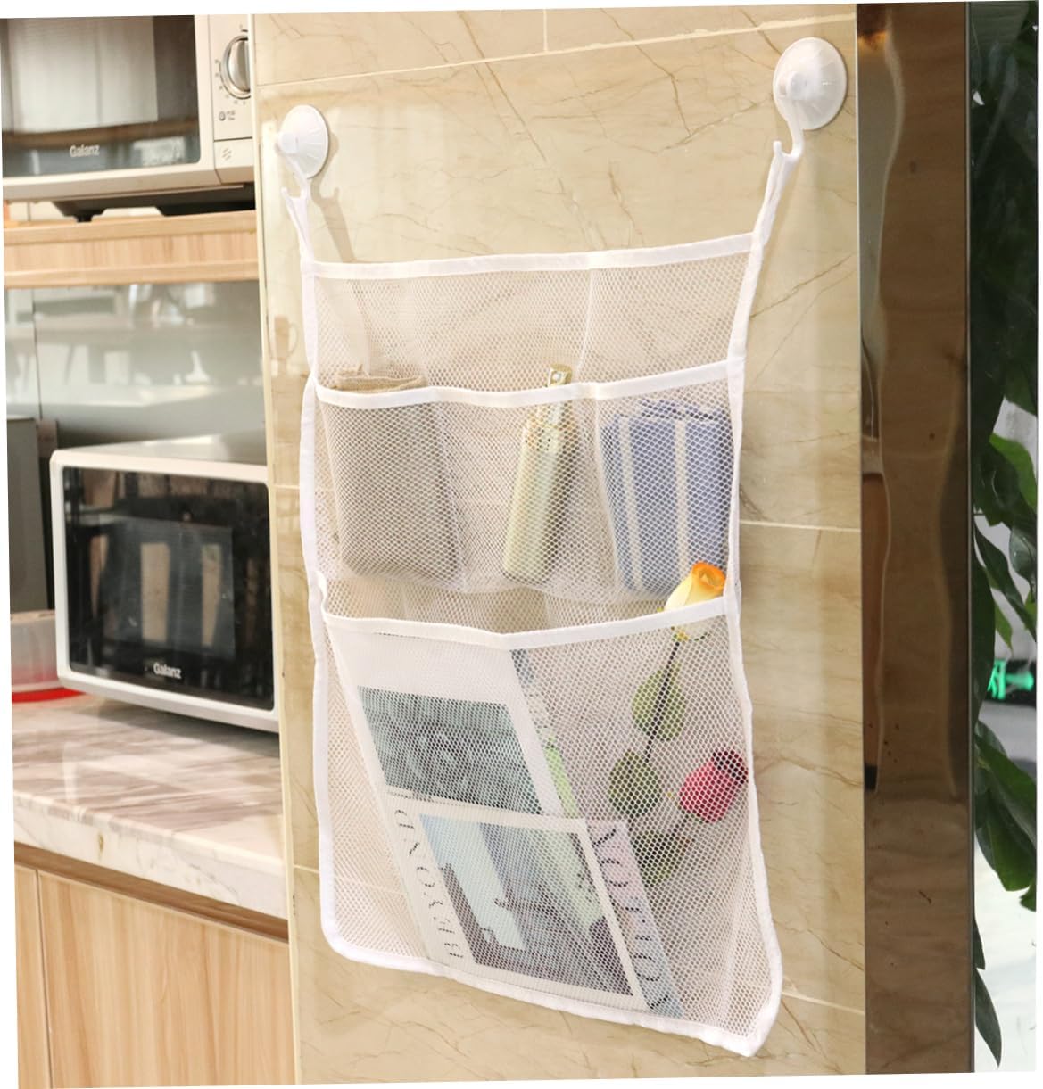 Bath Storage Net Bag with Suction Cups