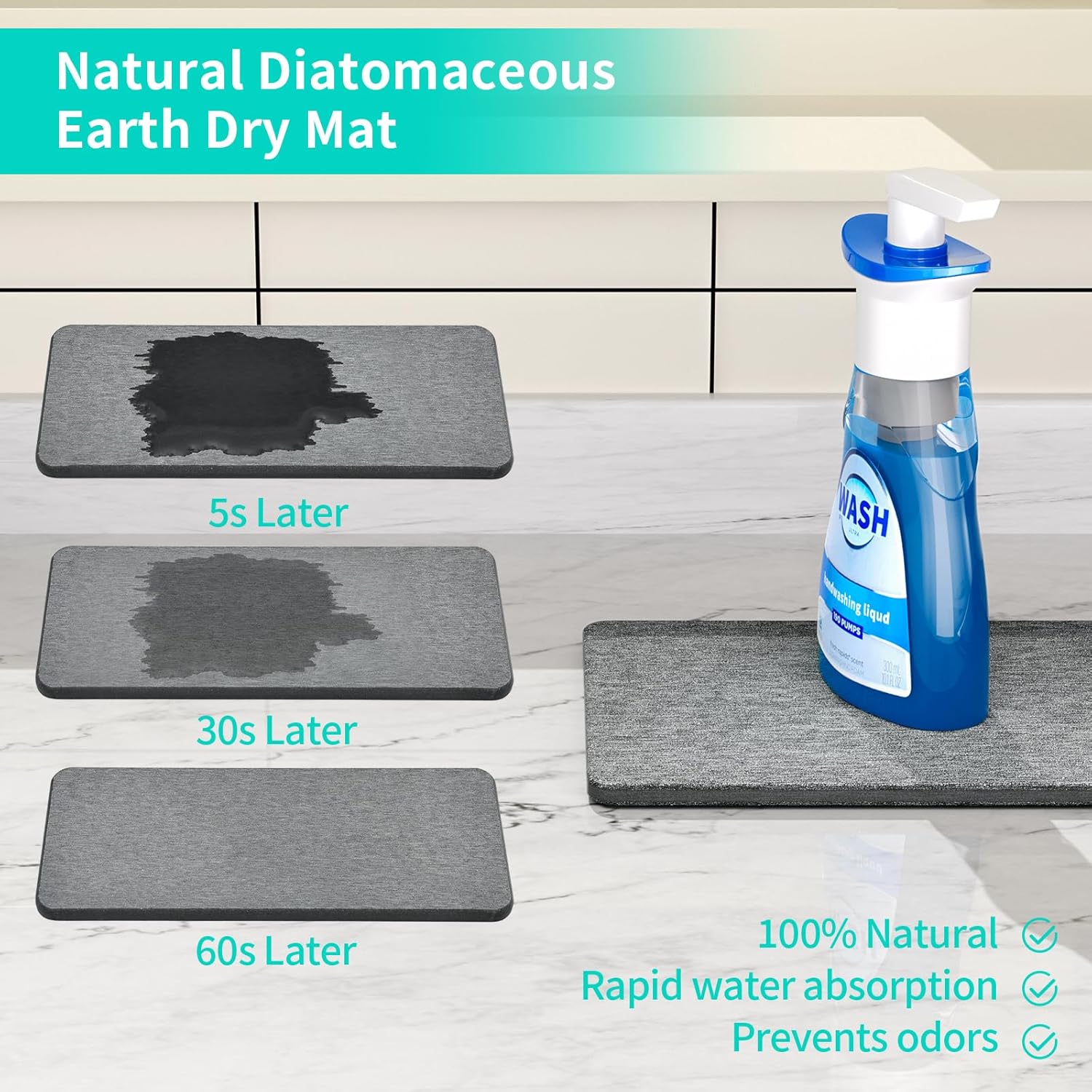 5 Partitions System Instant Drying Bathroom Holder - HapiRm