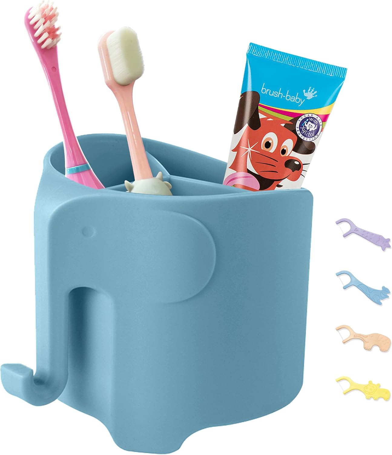 Kids Toothbrush Holder Cute Elephant Toothbrush Holder for Toddler