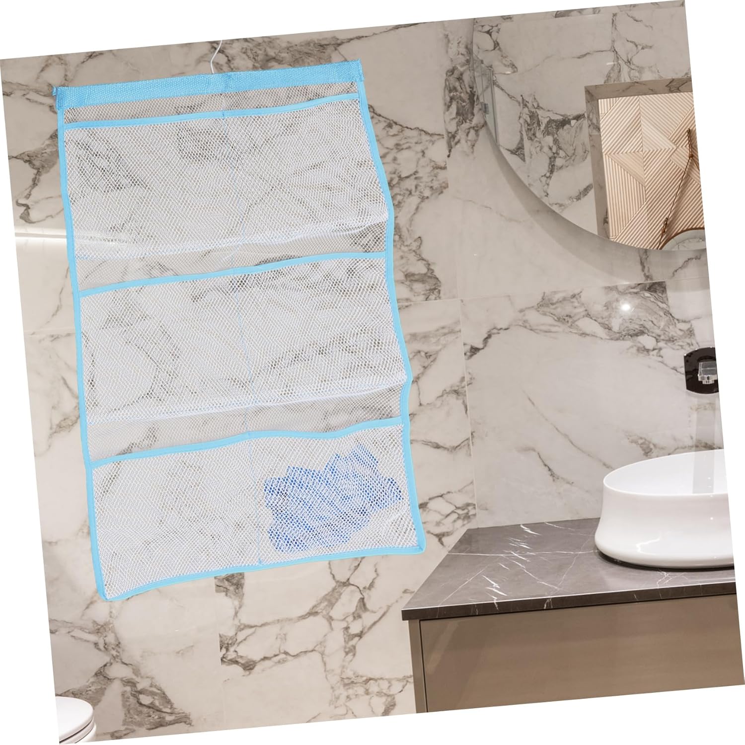 ABOOFAN 6 Pocket Mesh Shower Organizer Tidy Storage Bag