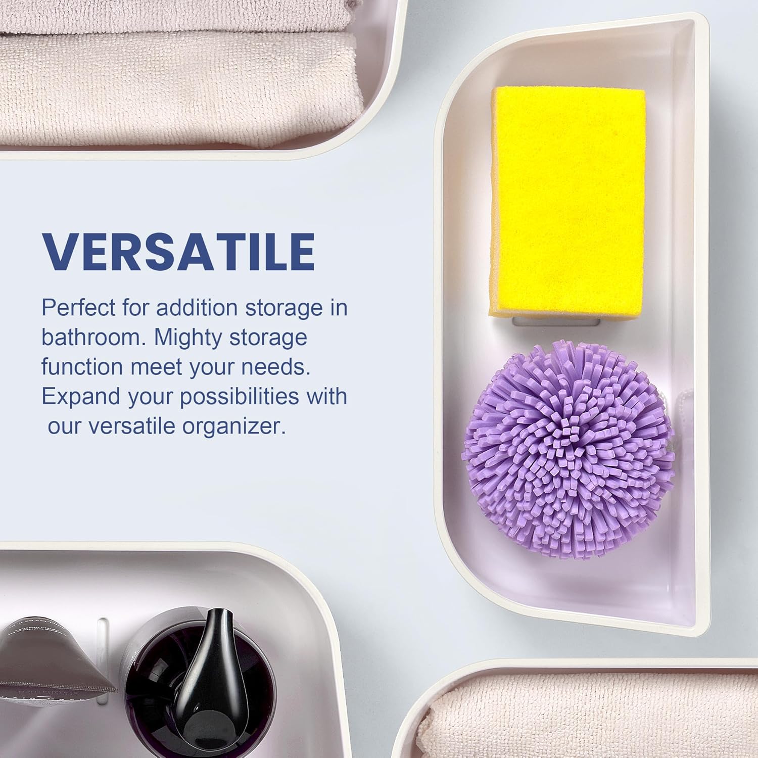 JOMOLA White Self-Adhesive Shower Caddy