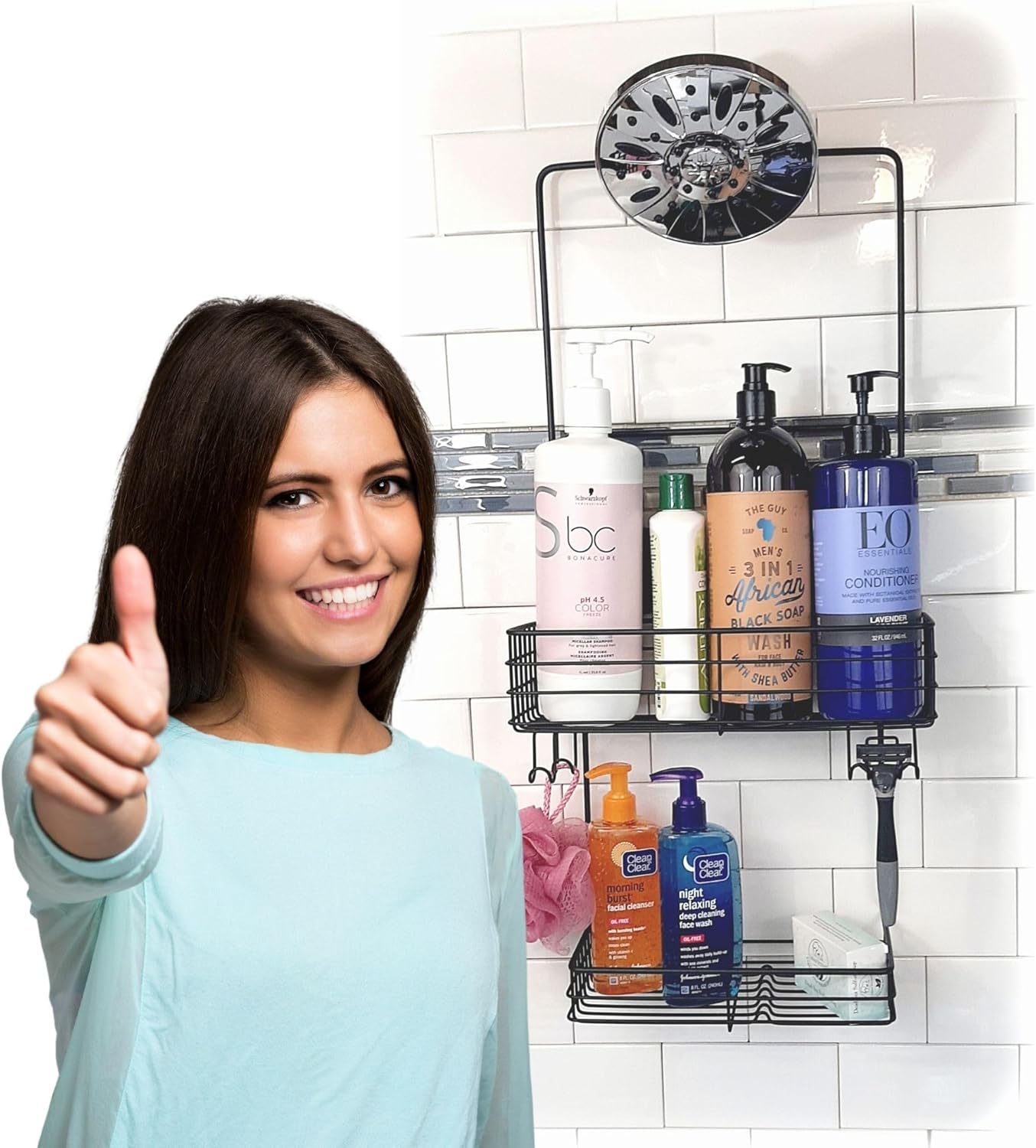 Durable REQUEST for organizing shower essentials