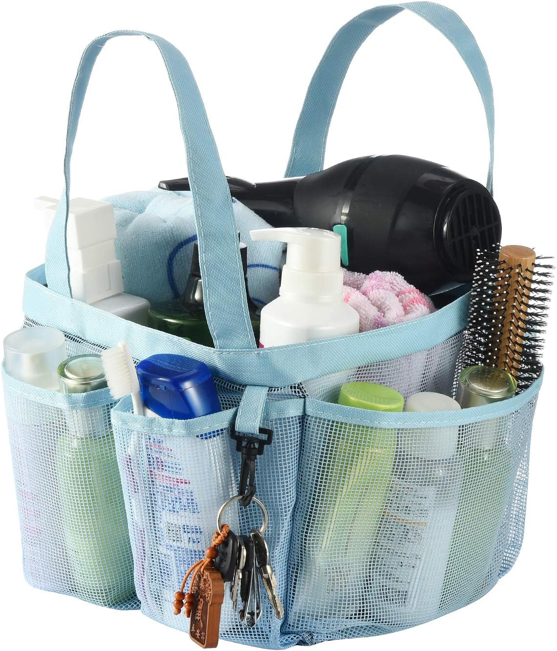 Haundry Mesh Shower Caddy Tote with 8 Pockets 1