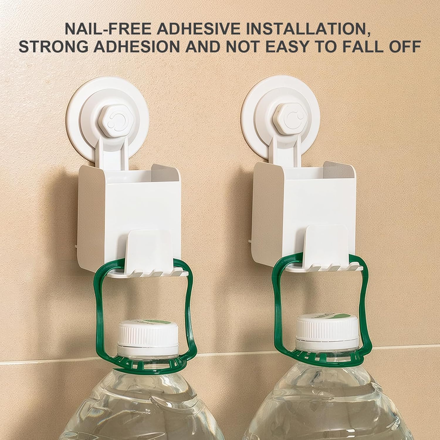 White Compact Wall-Mounted Toothbrush Holder