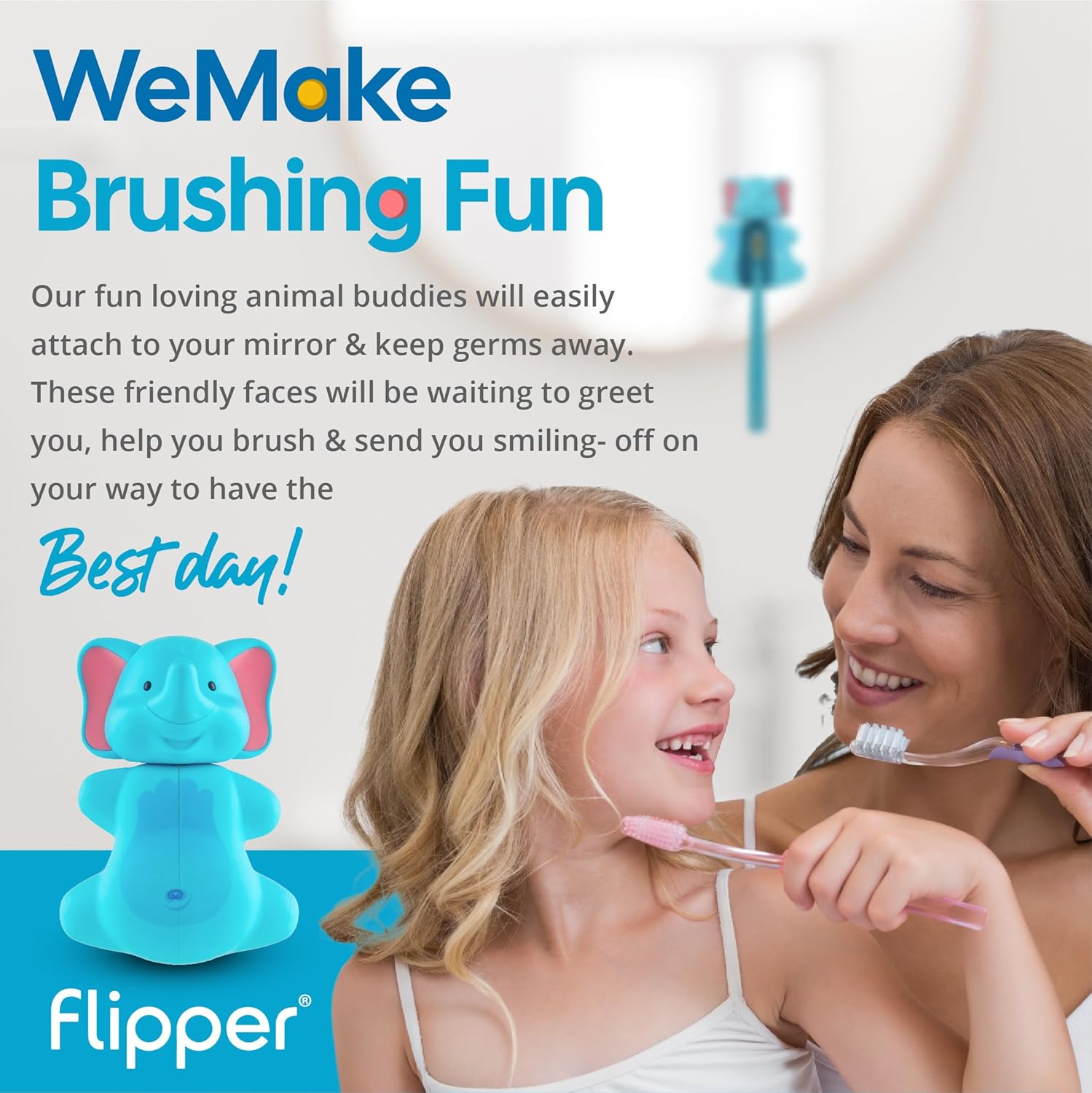 Flipper Fun Animal Penguin Toothbrush Holder