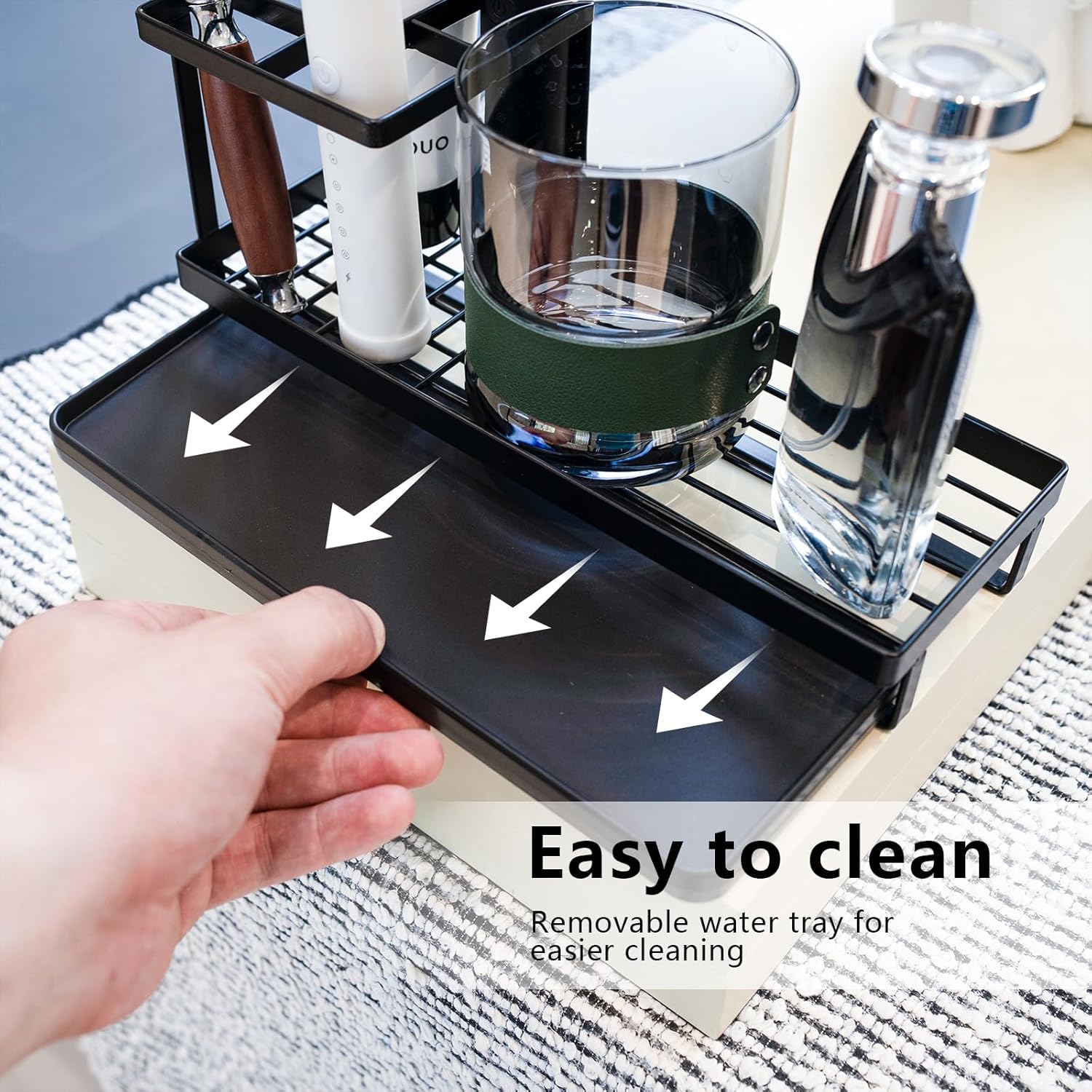 REDANT Black Toothbrush Holder