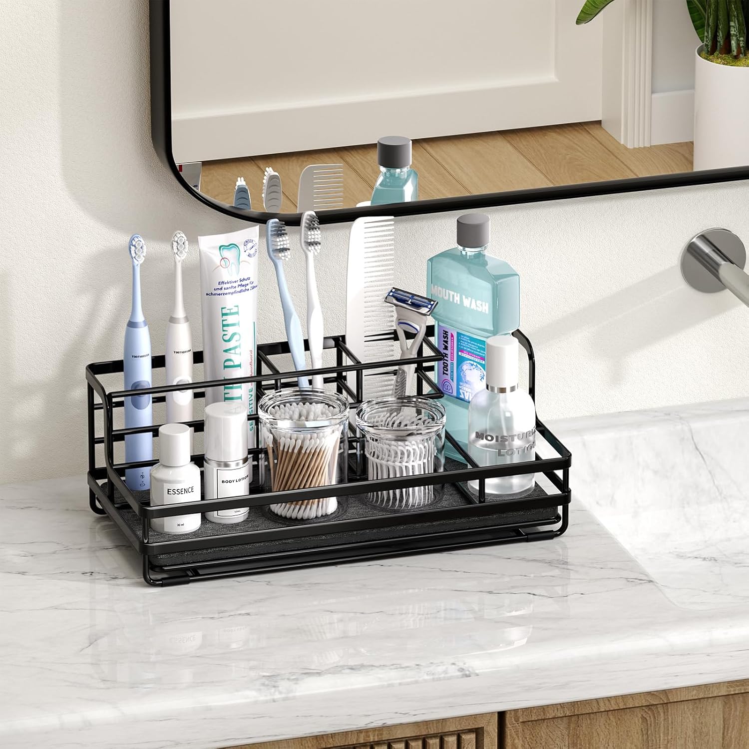 5 Partitions System Instant Drying Bathroom Holder - HapiRm