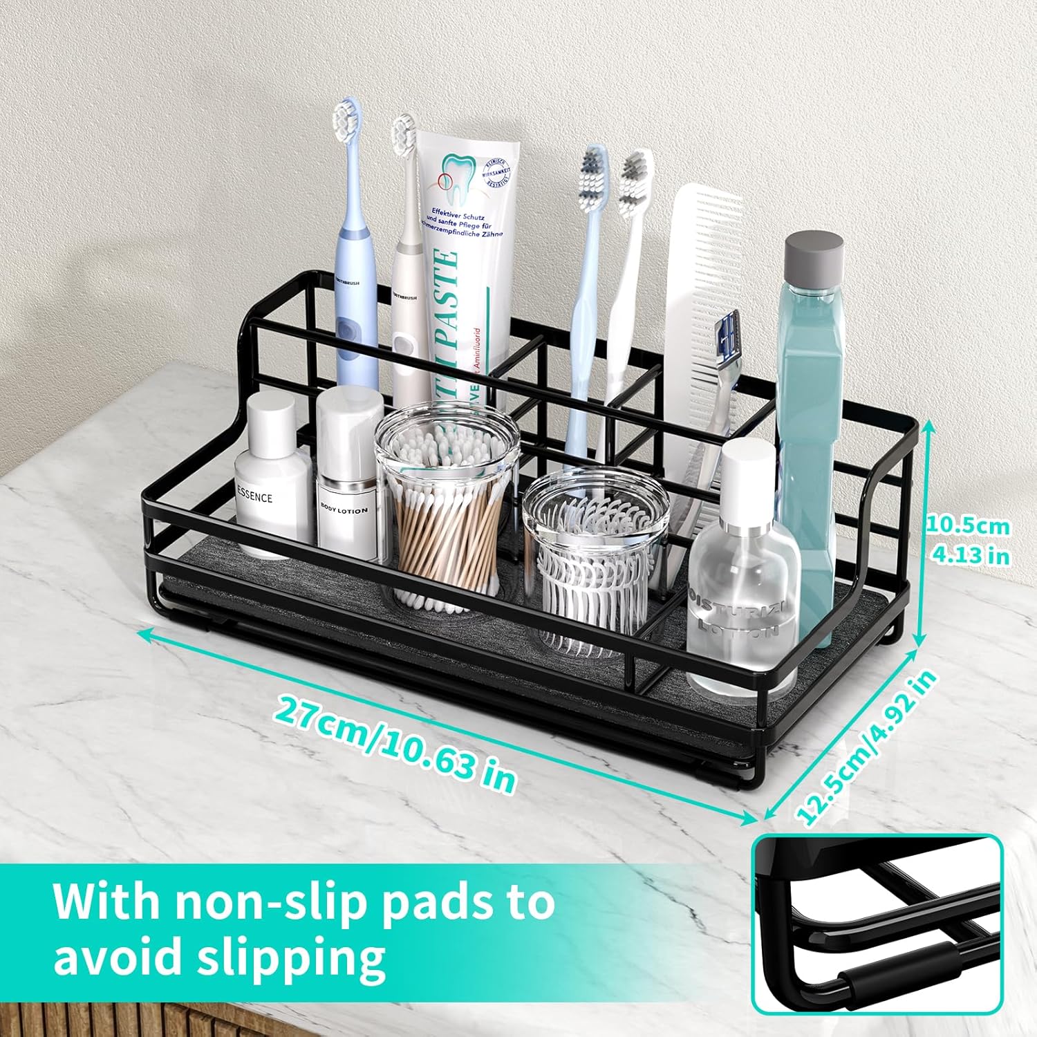 5 Partitions System Instant Drying Bathroom Holder - HapiRm