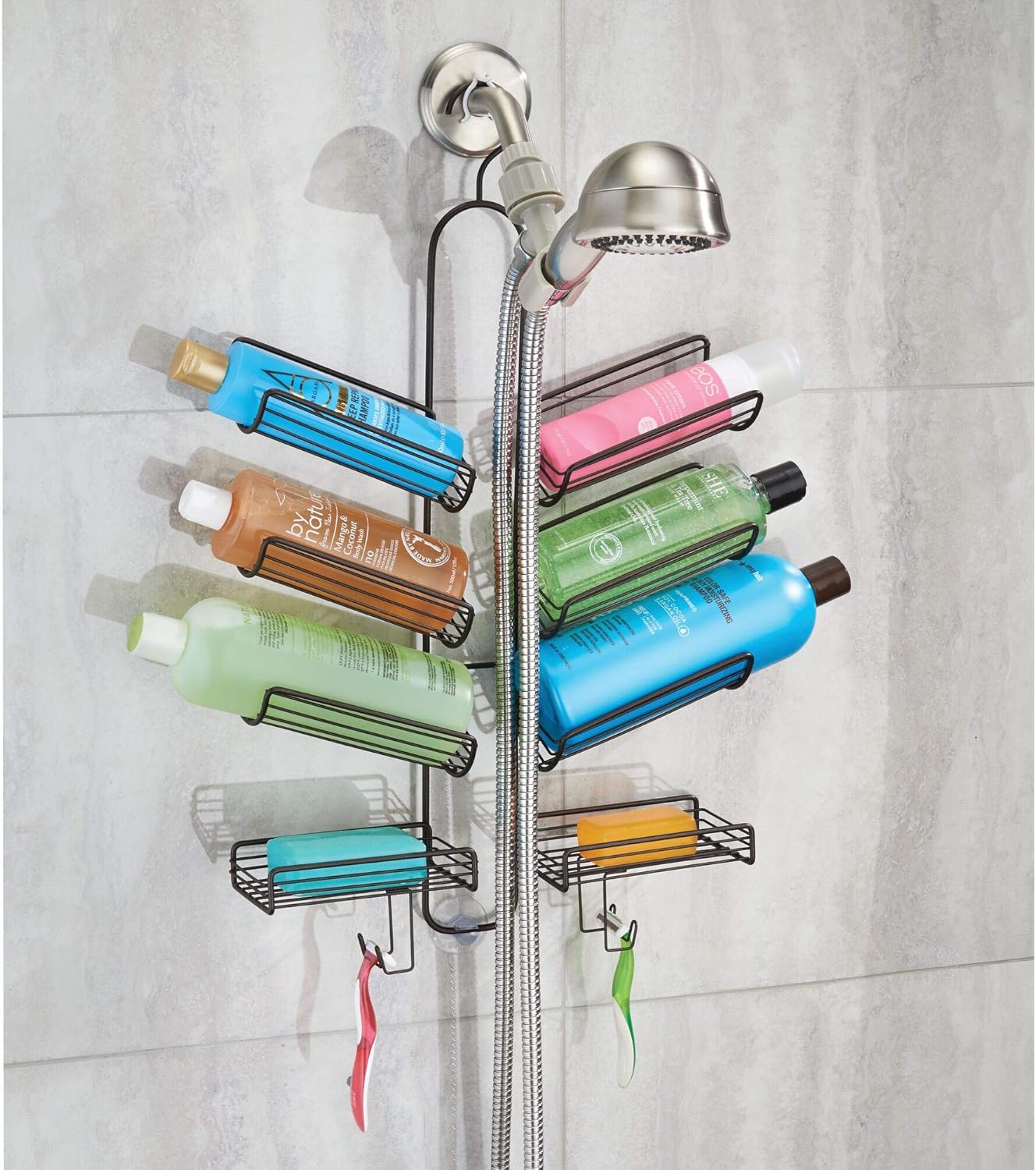 InterDesign Verona Metal Hanging Shower Caddy with Bronze Finish
