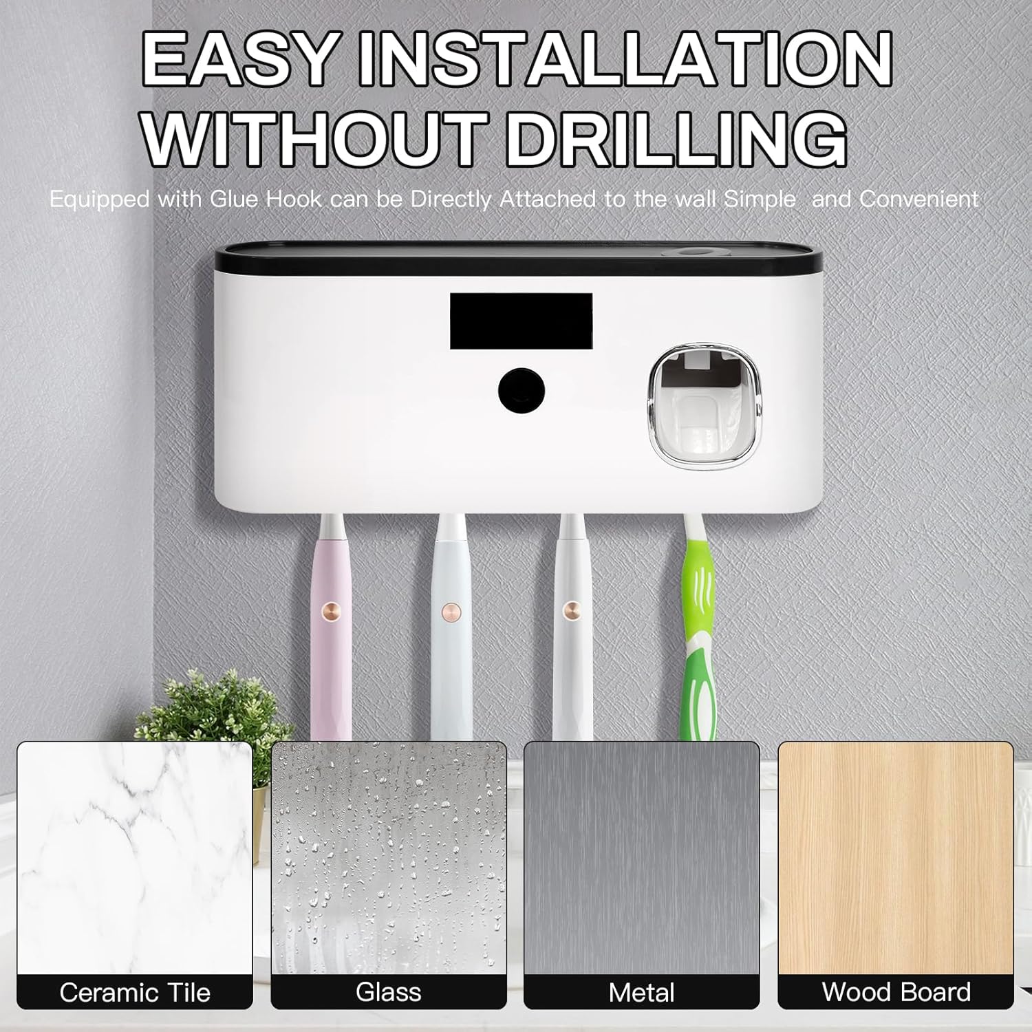 LXIANGN Toothbrush Sterilization Holder for Bathrooms