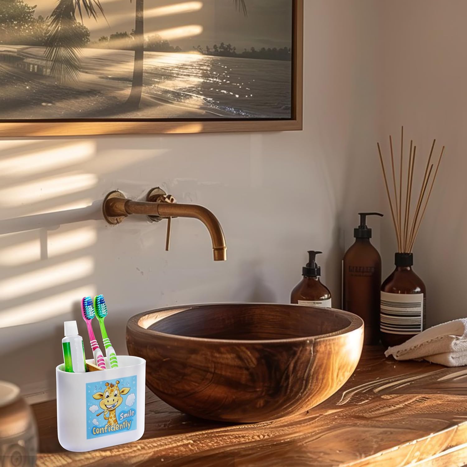 Stylish Giraffe Toothbrush Holder