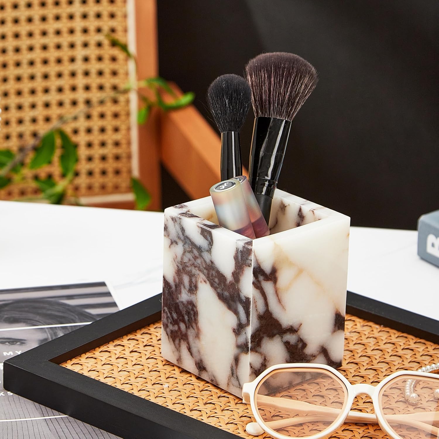 Denique Natural Marble Toothbrush Holder
