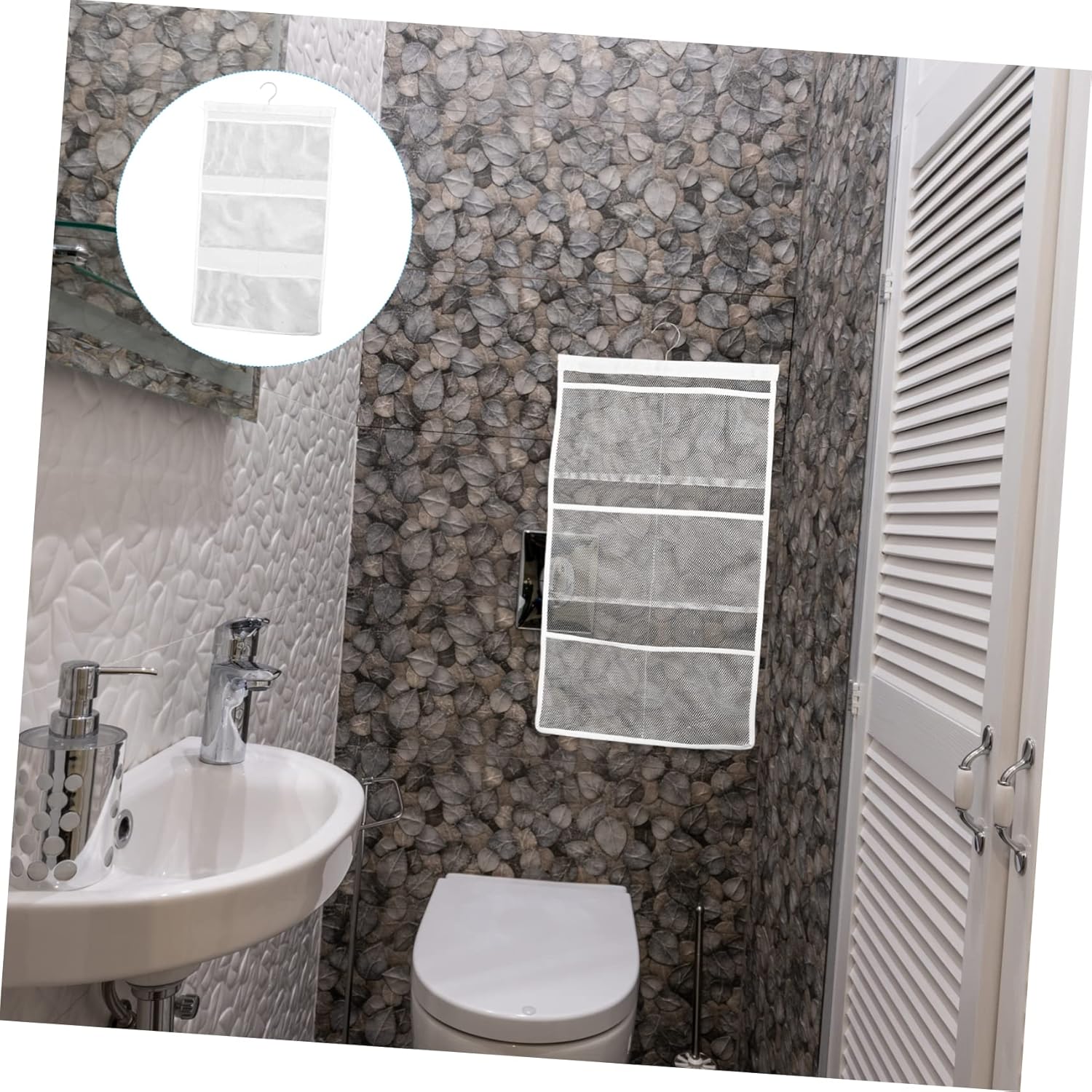 Versatile shower organizer bag for space-saving bathroom storage