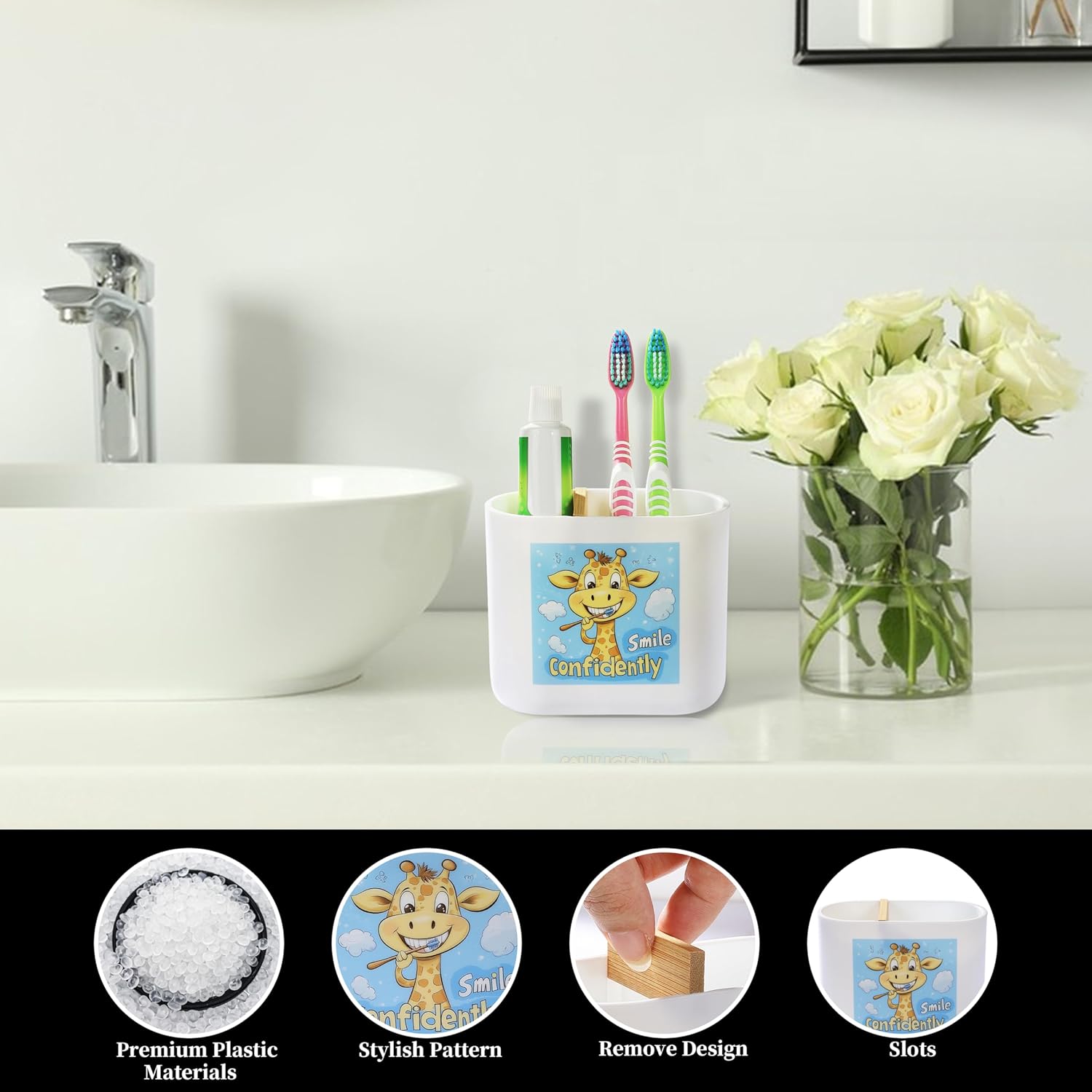 Stylish Giraffe Toothbrush Holder