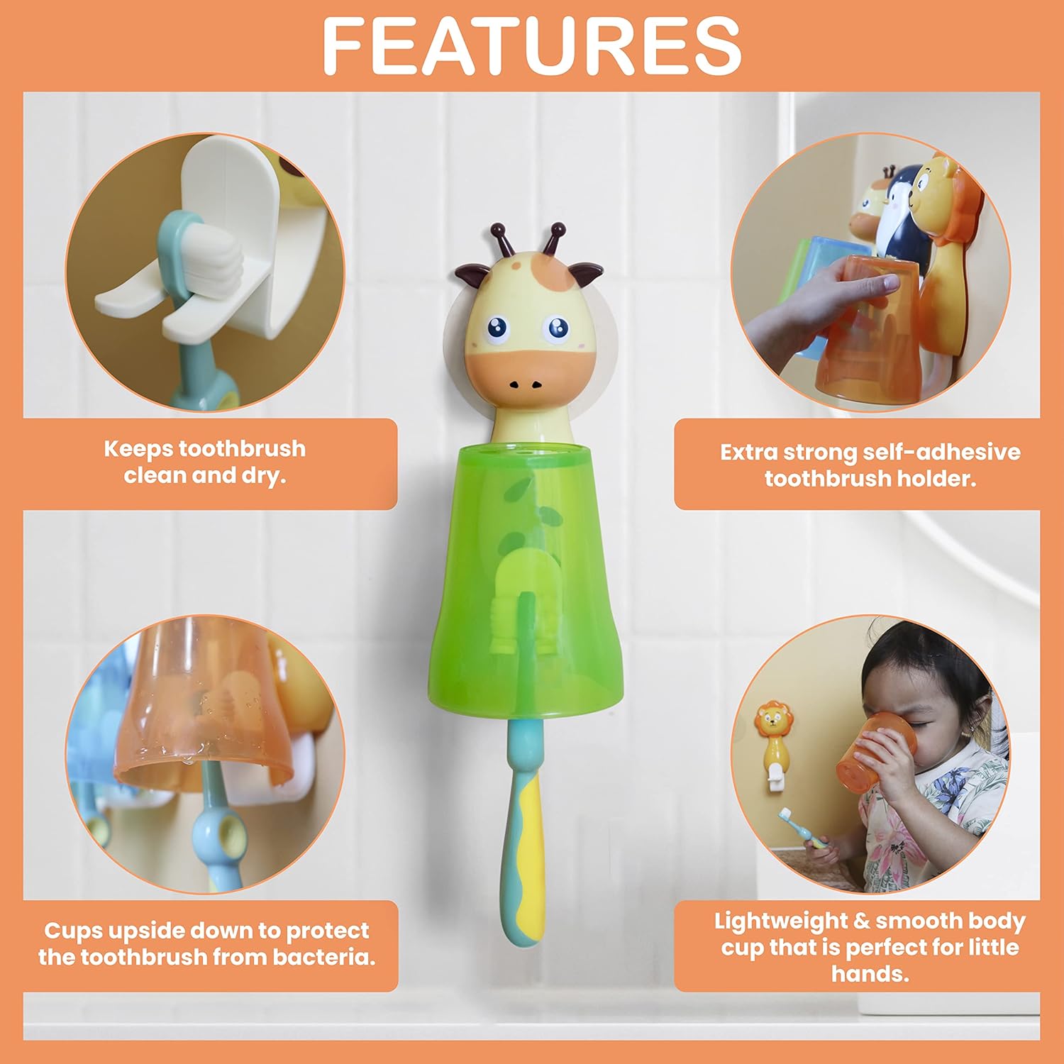 Giraffe Kids Toothbrush Holder