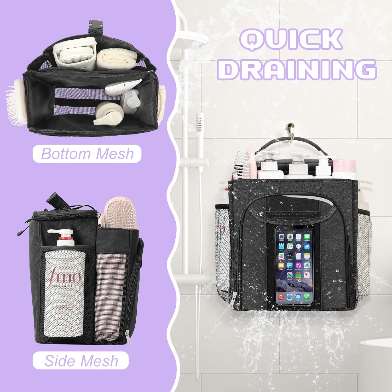 Heavy-Duty Portable Shower Caddy for College Students