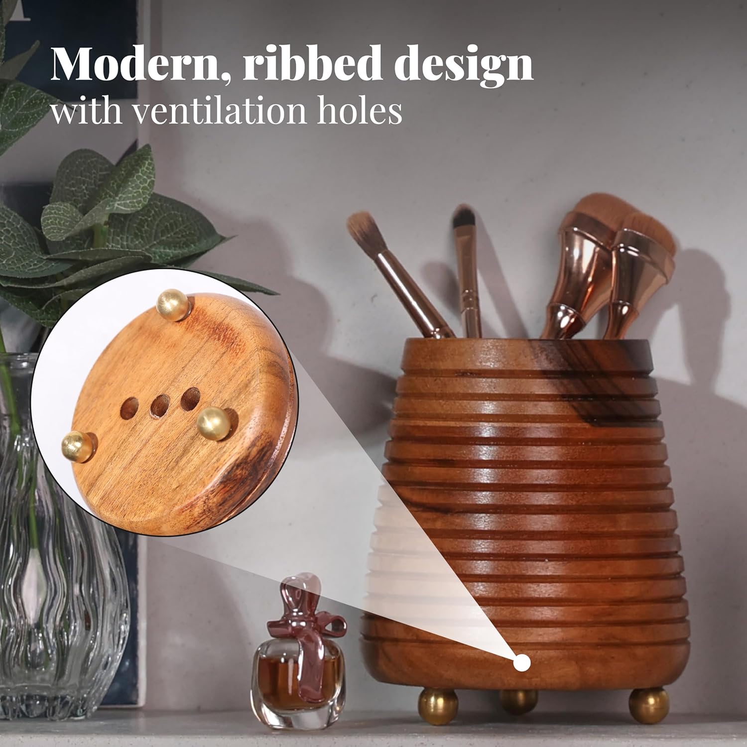 Folkulture 4x3 Toothbrush Holder for Bathroom