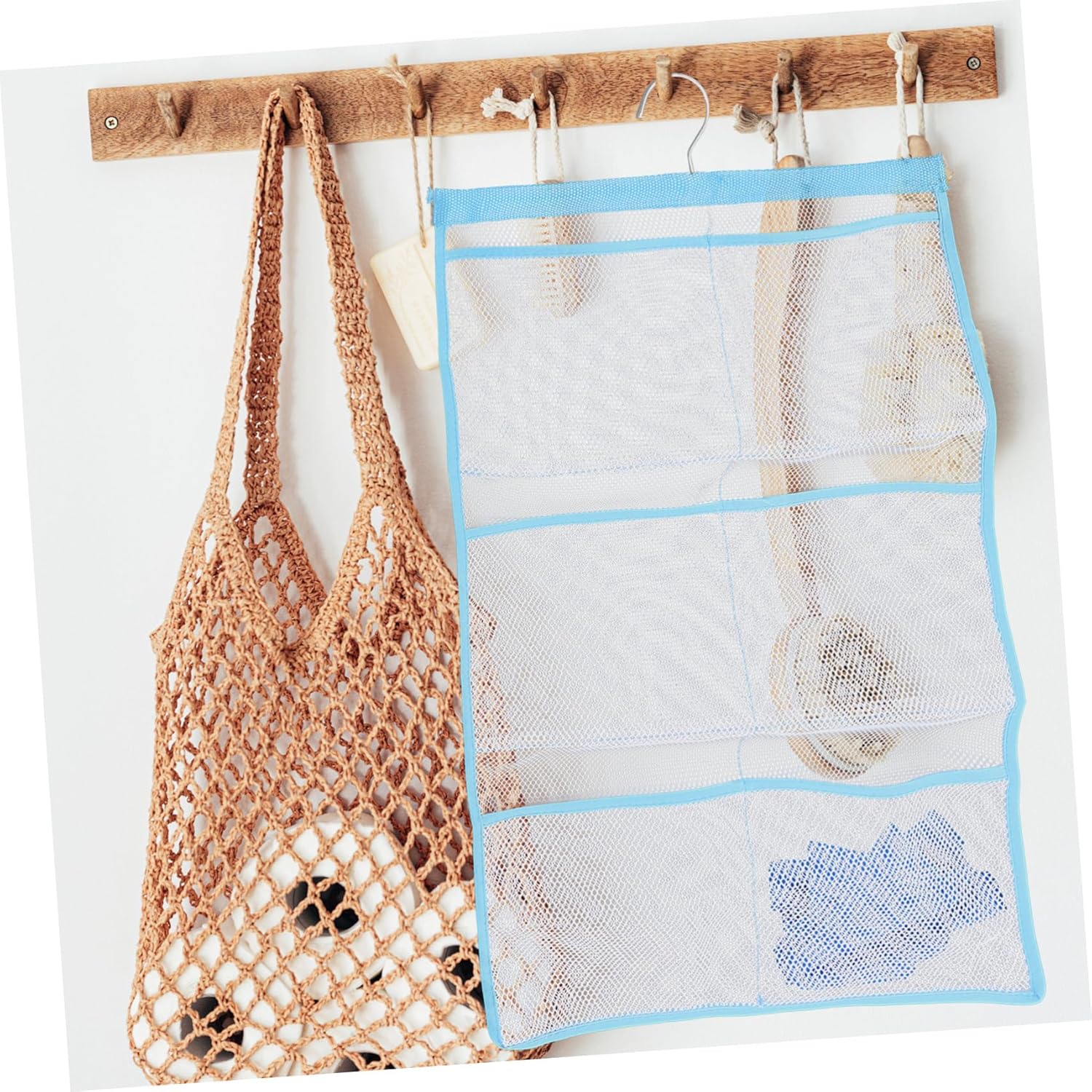 Luxshiny Space-Saving Mesh Shower Organizer