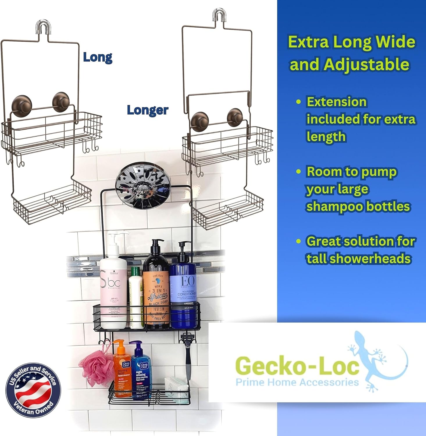 Durable REQUEST for organizing shower essentials