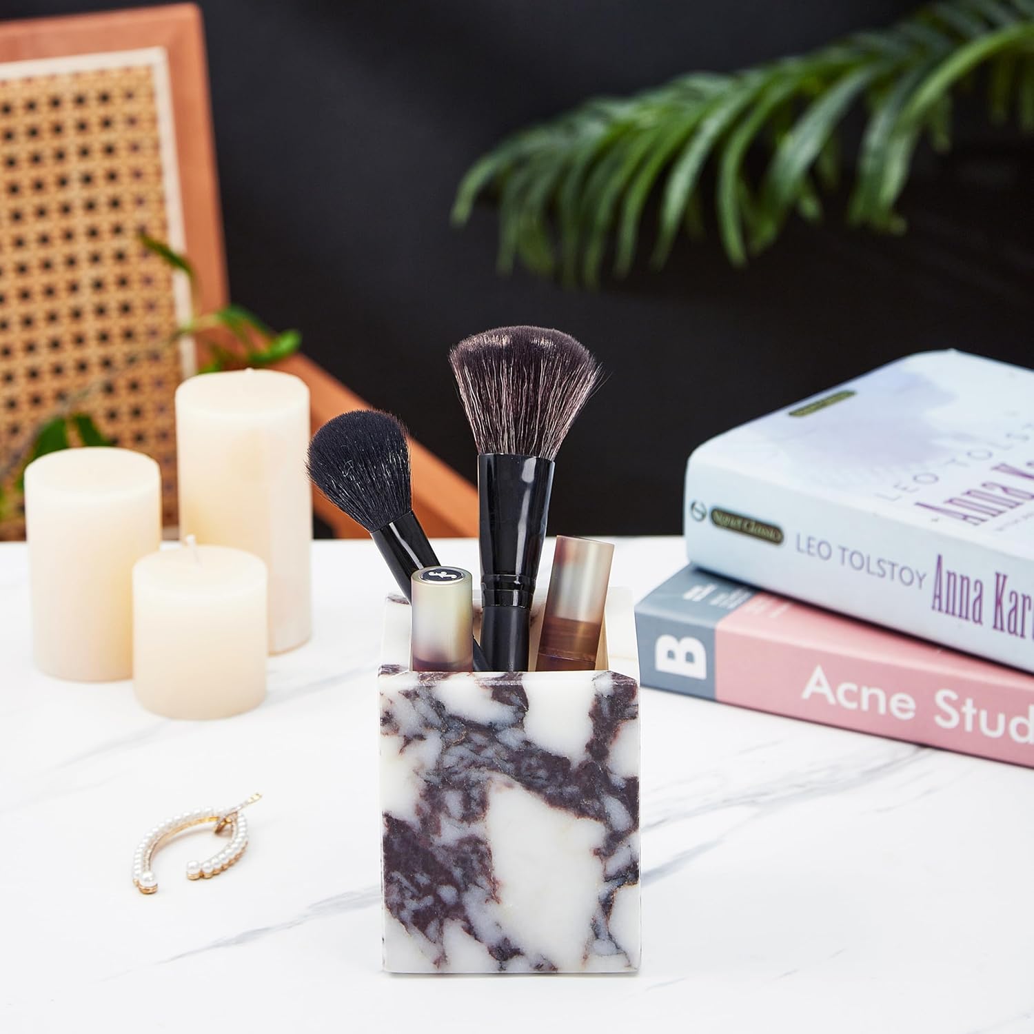 Denique Natural Marble Toothbrush Holder