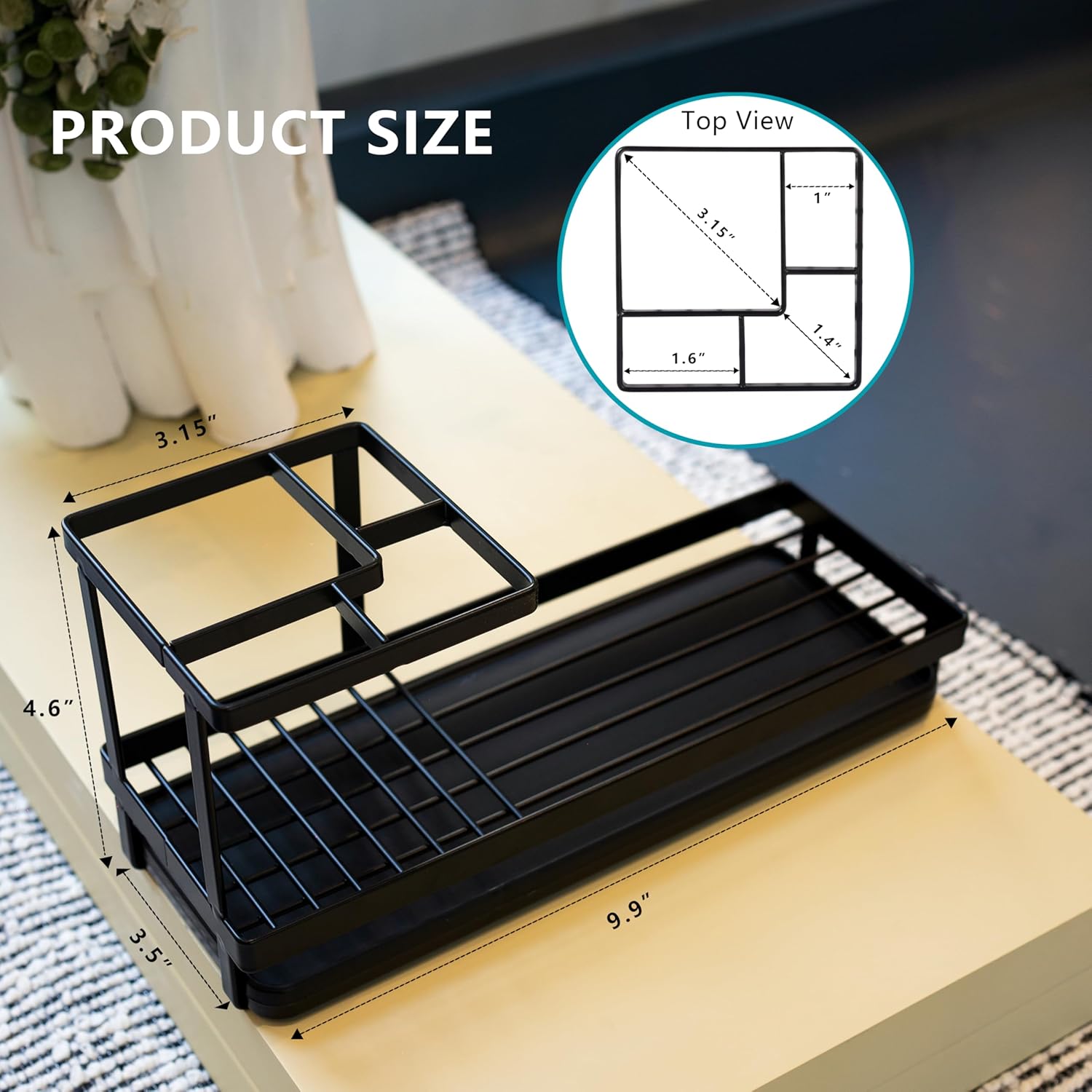 REDANT Black Toothbrush Holder