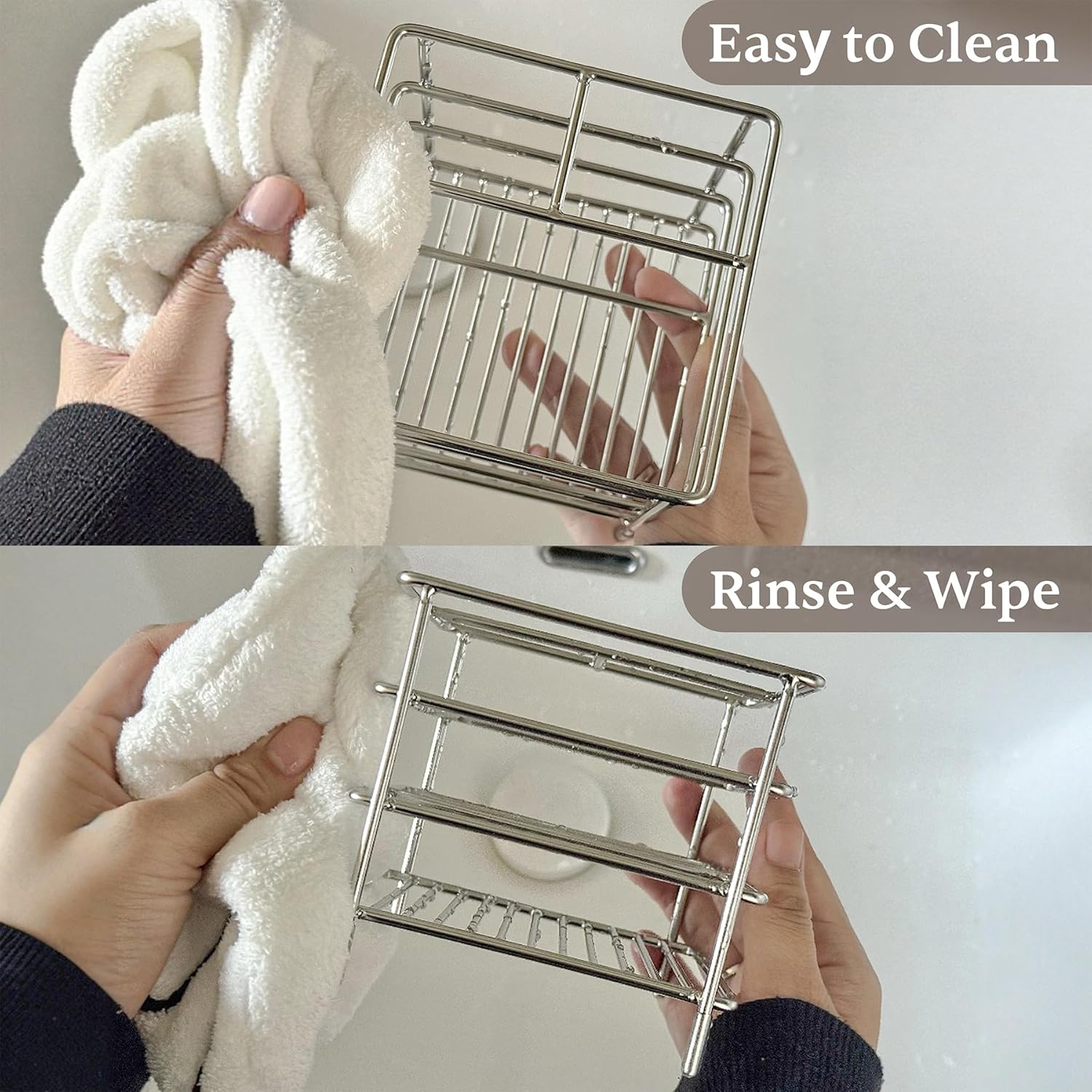 TRSani Toothbrush Holder with 3 Slots and Hooks