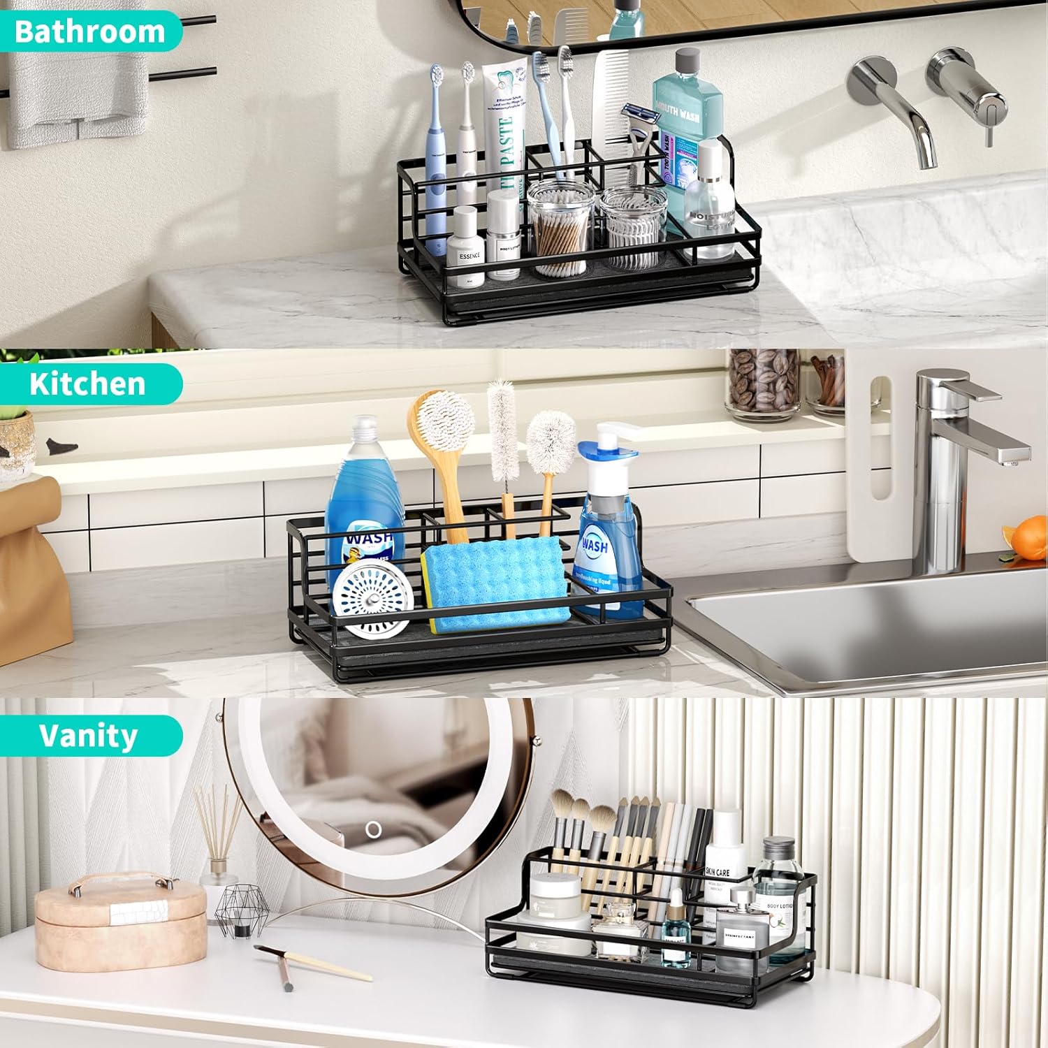 5 Partitions System Instant Drying Bathroom Holder - HapiRm