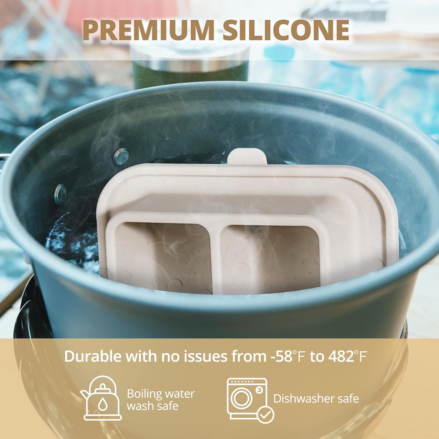 Efficient compact silicone suction holder 2-slot wall-mounded for small spaces