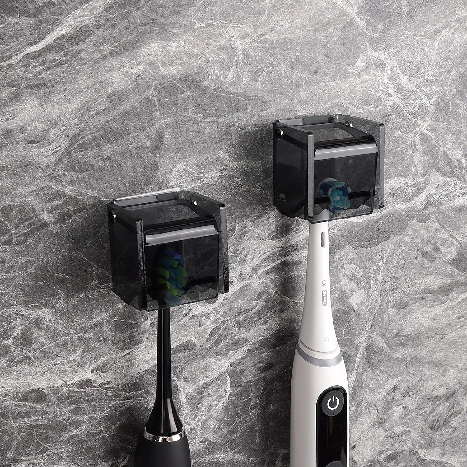2 Pack Wall Mounted Toothbrush Holder with Cover